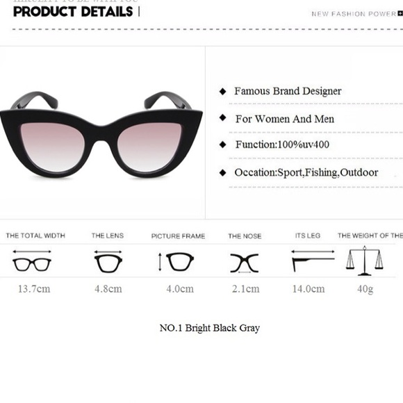 Cat Eye Pink and Green Mirroed Lenses Sunglasses - Picture 6 of 8